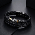 À Mon Fils — Bracelet Cuir Triple