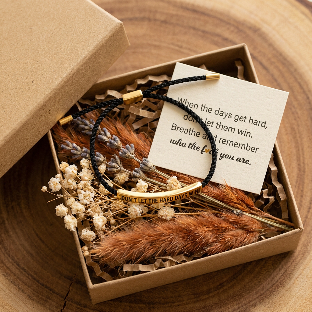 Les Jours Difficiles Ne Gagneront Pas — Bracelet Message
