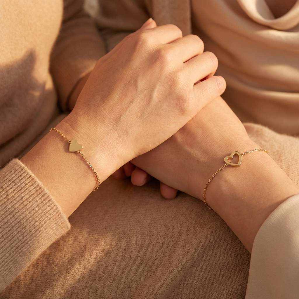 Bracelets Cœurs Assortis — Maman & Filles