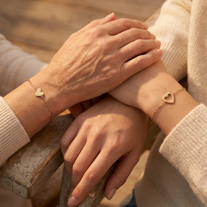 Bracelets Cœurs Assortis — Maman & Filles