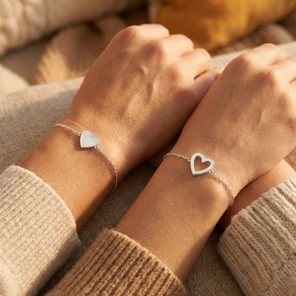 Bracelets Cœurs Assortis — Maman & Filles